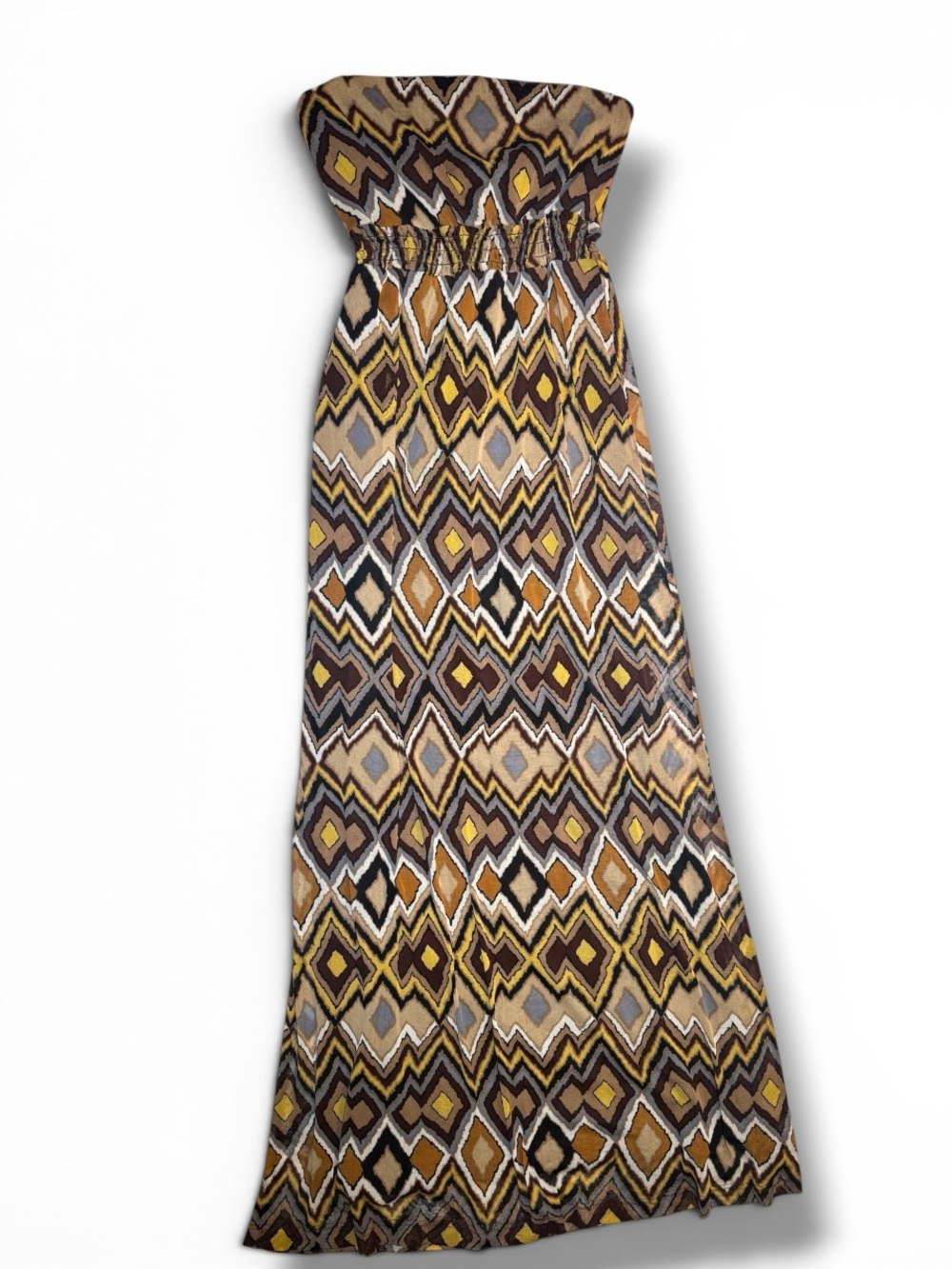 Curations strapless bohemian maxi tube dress